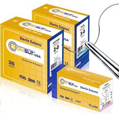 SUTURA KOFLON TAGLIENTE 3/0 75CM 12PZ PPT0014 ( TEFLON )