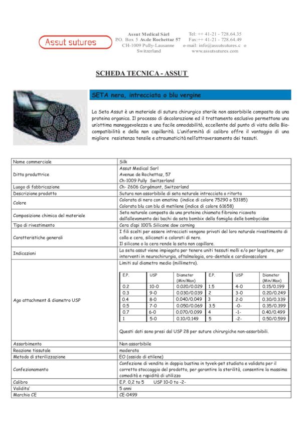 AGHI ASSUT SETA 3/0 36 AGHI HR 17 MM 1/2 CERCHIO CILIND.01605/278 - immagine 2